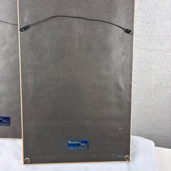 Cheri Blum Yellow Tulips in Vase Painting White Framed 9x18 Cracked Linen Set 2 - Picture 3 of 9